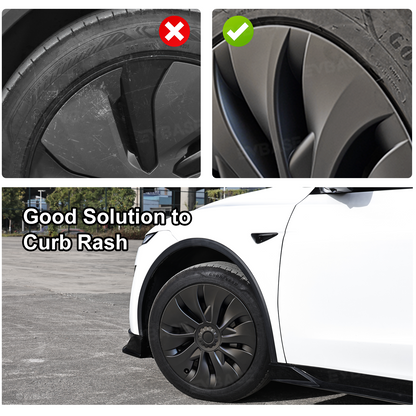 EVBASE Model Y Juniper Aero-Style Wheel Covers for Tesla 19" Wheels Matte Hubcaps