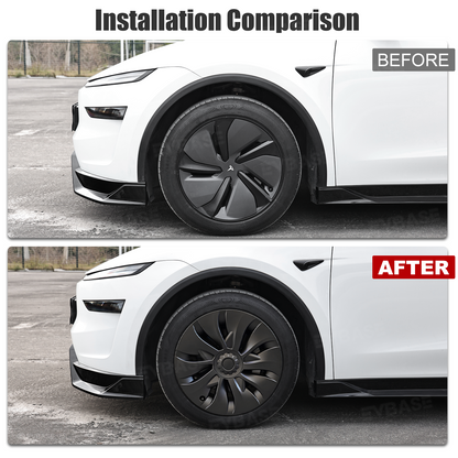 EVBASE Model Y Juniper Aero-Style Wheel Covers for Tesla 19" Wheels Matte Hubcaps