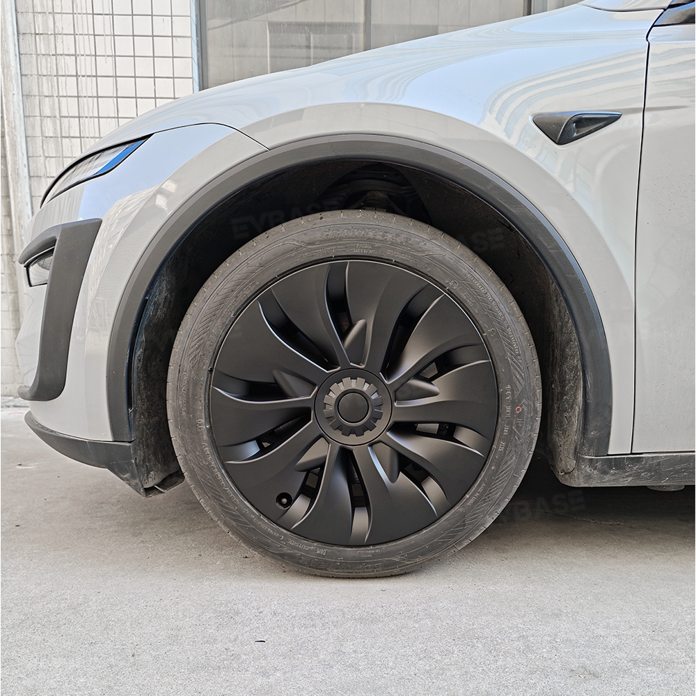 EVBASE Model Y Juniper Aero-Style Wheel Covers for Tesla 19" Wheels Matte Hubcaps