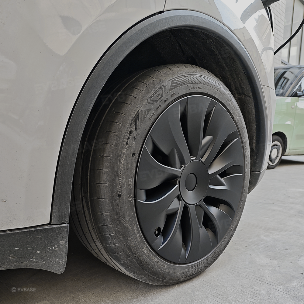 EVBASE Model Y Juniper Aero-Style Wheel Covers for Tesla 19" Wheels Matte Hubcaps
