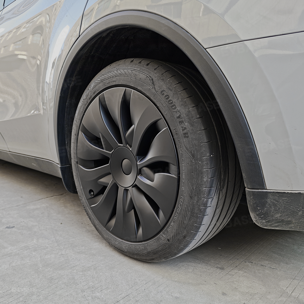 EVBASE Model Y Juniper Aero-Style Wheel Covers for Tesla 19" Wheels Matte Hubcaps