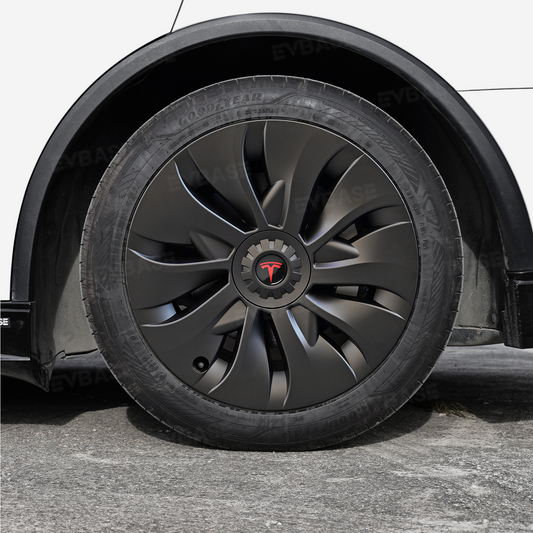 EVBASE Model Y Juniper Aero-Style Wheel Covers for Tesla 19" Wheels Matte Hubcaps