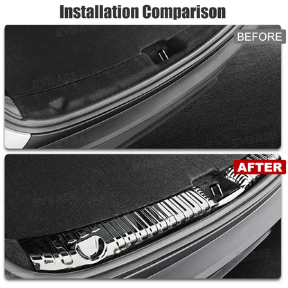 EVBASE Model Y Juniper Rear Trunk Sill Protector Stainless Steel Rear Bumper Guard