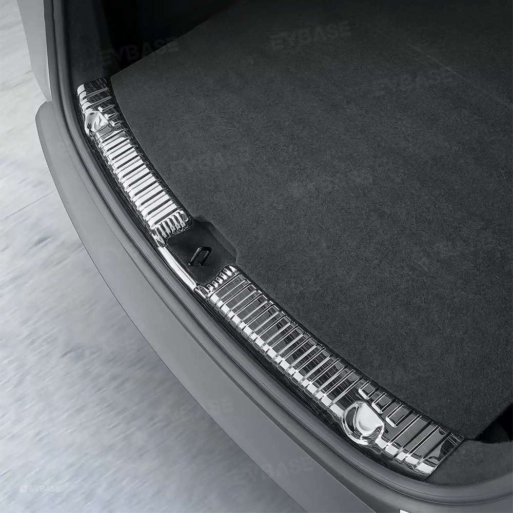 EVBASE Model Y Juniper Rear Trunk Sill Protector Stainless Steel Rear Bumper Guard