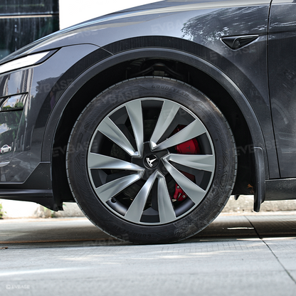 EVBASE Model Y Juniper 19 Inch Wheel Covers for Tesla Crossflow Wheels Spiral Style Aero Hubcaps 4PCS