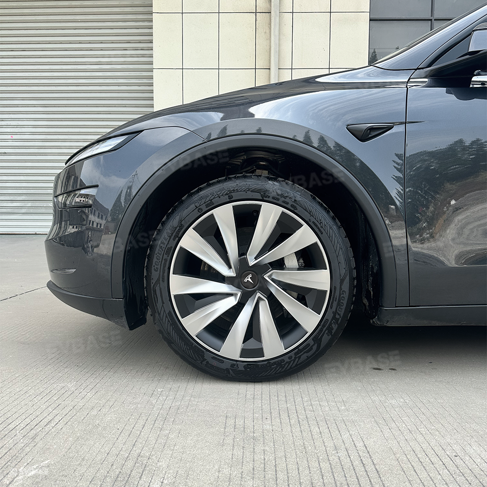 EVBASE Model Y Juniper 19 Inch Wheel Covers for Tesla Crossflow Wheels Spiral Style Aero Hubcaps 4PCS