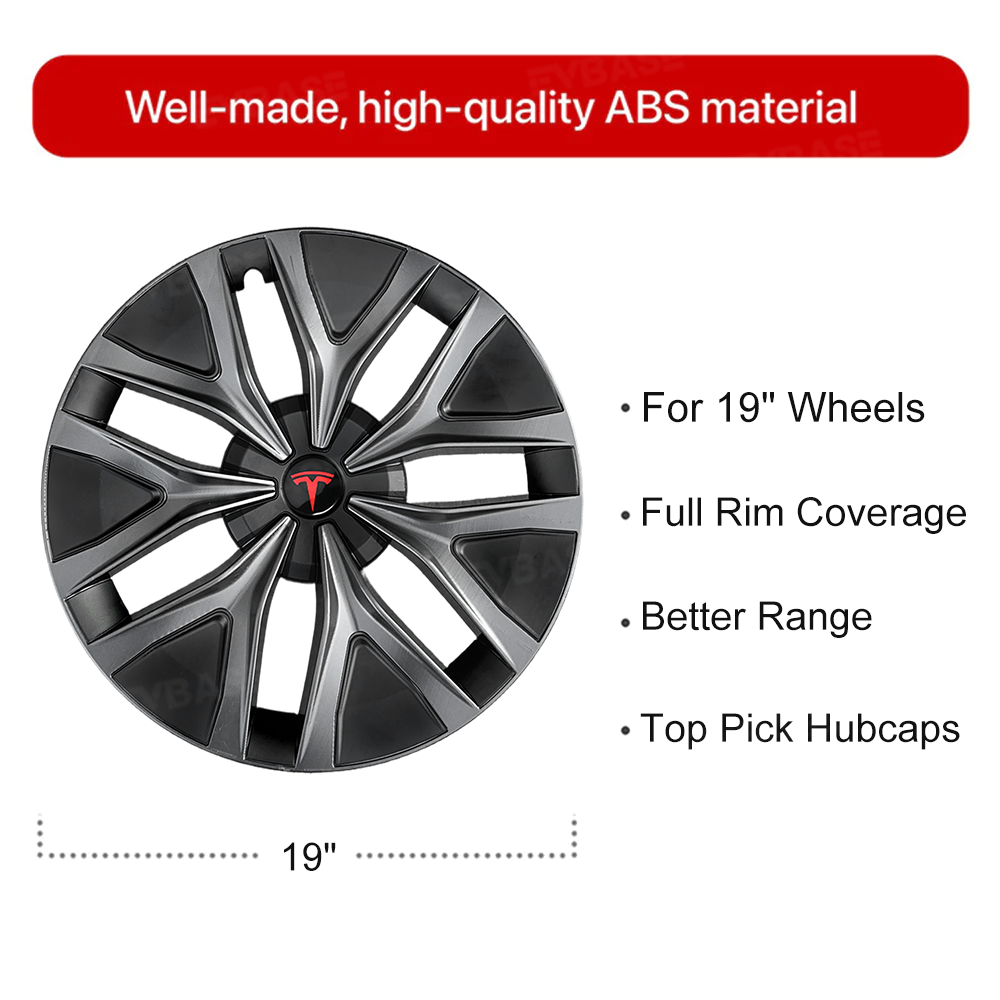 EVBASE Model Y/ Y Juniper 19 Inch Wheel Covers Performance-Inspired Wheels Hubcaps for Tesla