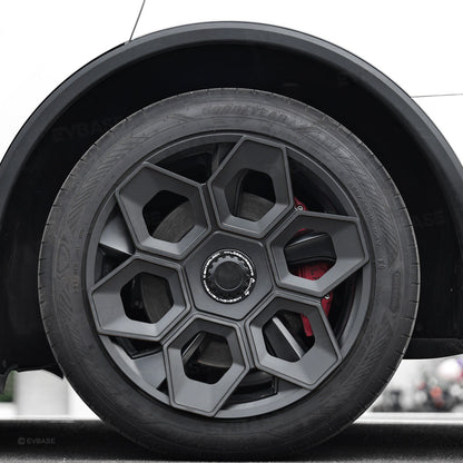 EVBASE Model Y Juniper Wheel Covers 19 Inch Hex Wedge Hubcaps Honeycomb Wheels Style for Tesla