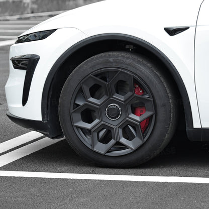 EVBASE Model Y Juniper Wheel Covers 19 Inch Hex Wedge Hubcaps Honeycomb Wheels Style for Tesla