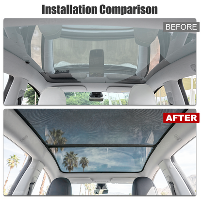 EVBASE Model Y Juniper/ 3 Highland Glass Roof Sunshade Heat Insulation UV Protection Sun Visor OEM-Style Sunroof & Rear