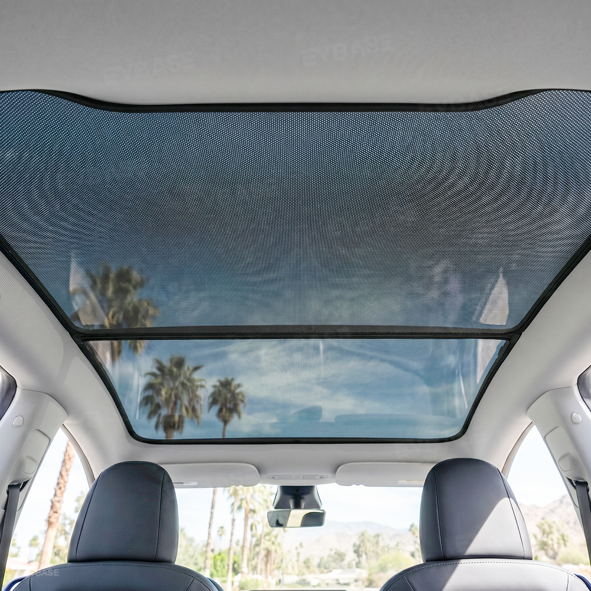 EVBASE Model Y Juniper/ 3 Highland Glass Roof Sunshade Heat Insulation UV Protection Sun Visor OEM-Style Sunroof & Rear