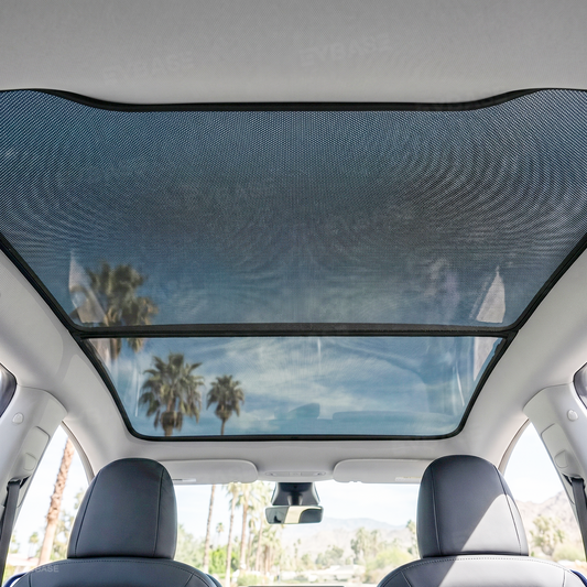 EVBASE Model Y Juniper/ 3 Highland Glass Roof Sunshade Heat Insulation UV Protection Sun Visor OEM-Style Sunroof & Rear