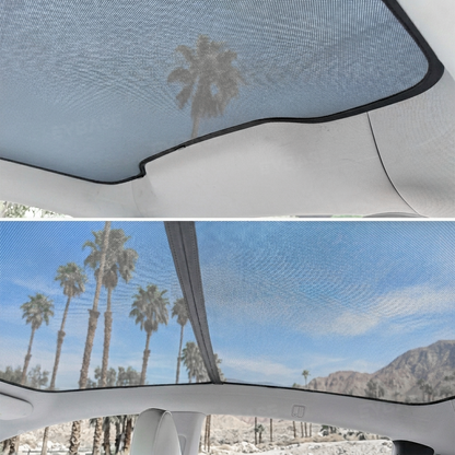 EVBASE Model Y Juniper/ 3 Highland Glass Roof Sunshade Heat Insulation UV Protection Sun Visor OEM-Style Sunroof & Rear