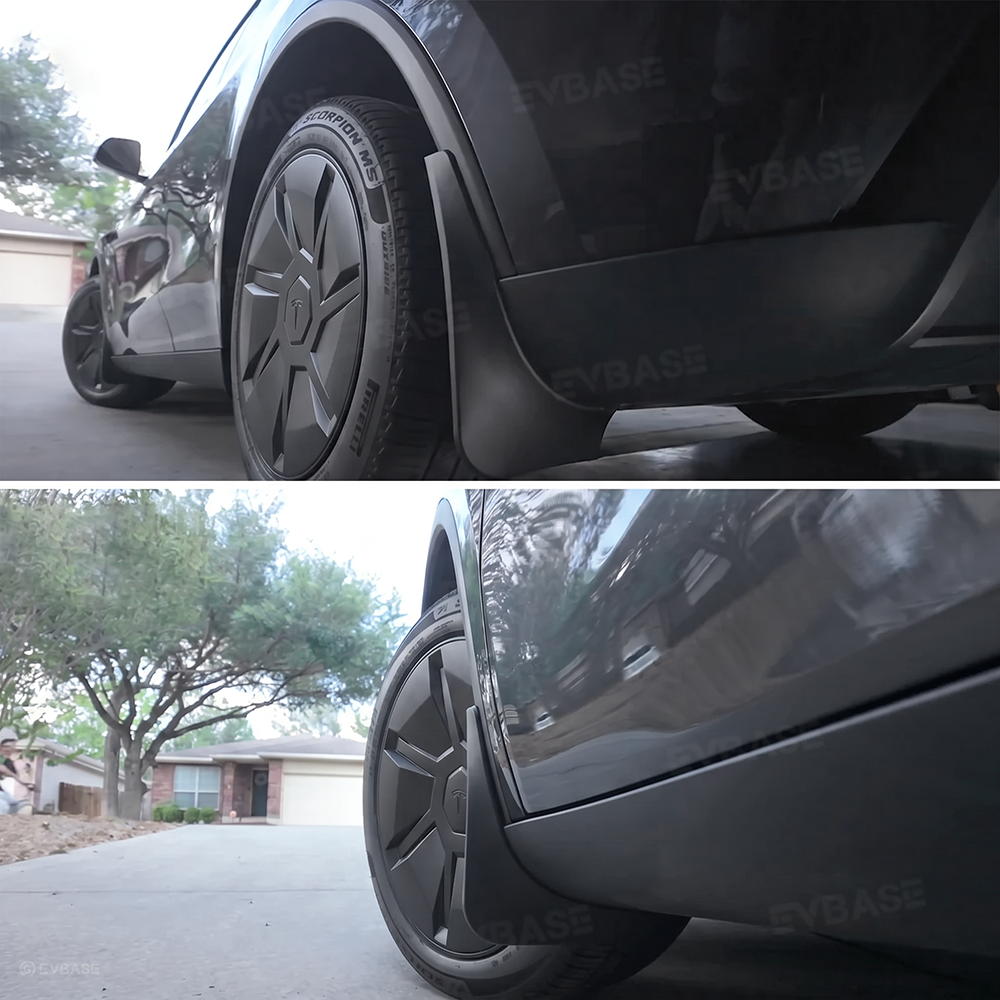 EVBASE Model Y Juniper Standard Mud Flaps Front & Rear No-Drilling Splash Guards