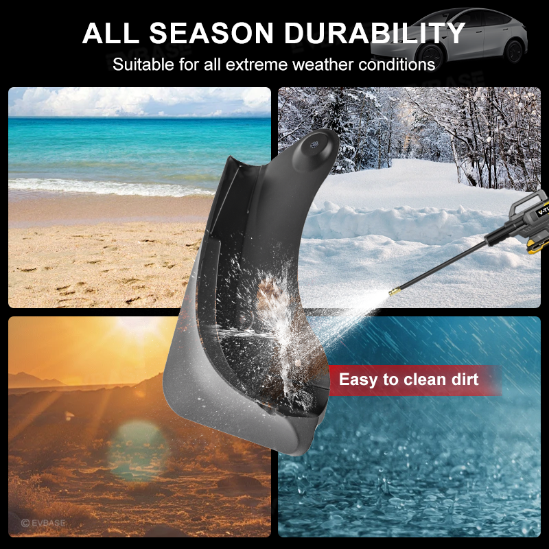 EVBASE Model Y Juniper Standard Mud Flaps Front & Rear No-Drilling Splash Guards