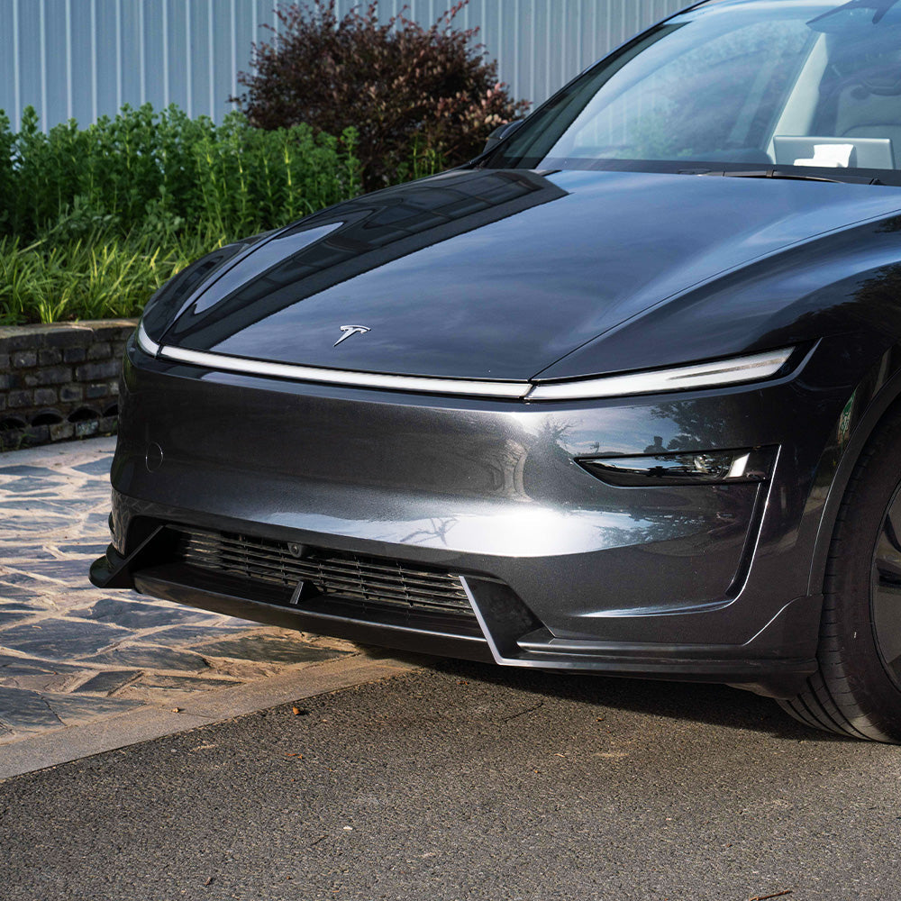 2025+ Tesla Model Y Juniper Front Lip Spoiler by Yeslak | Premium Aerodynamic Upgrade & Bumper Protection