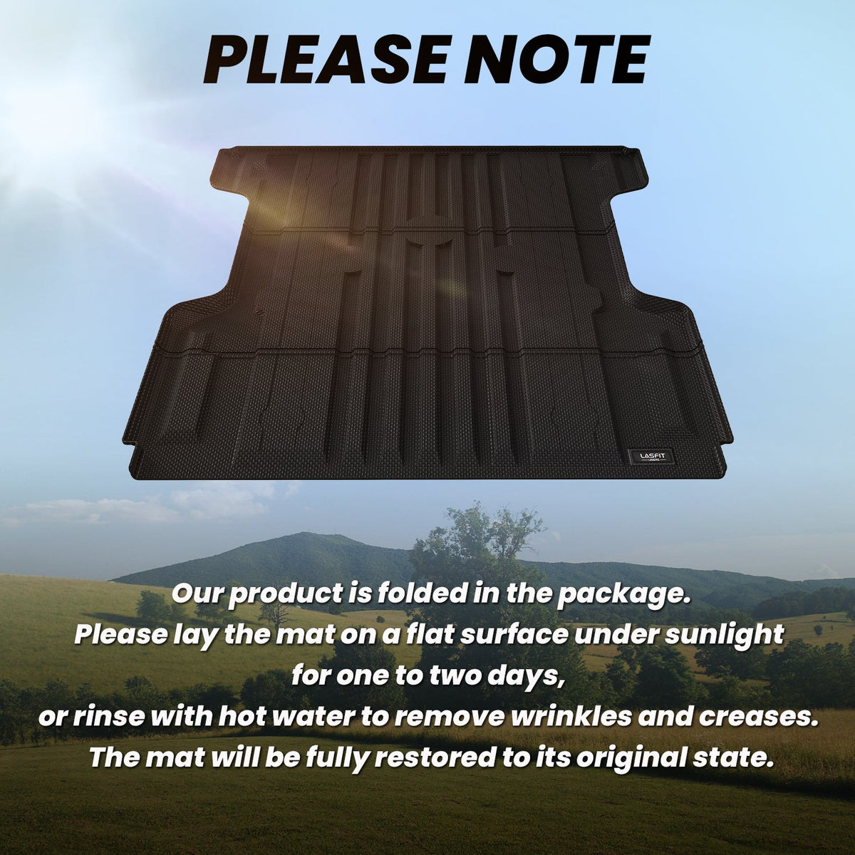 LASFIT Fit for 2017-2024 Nissan Titan 67.0 inches Heavy Duty Truck Bed Mats, Not Fit Drop-in liners, Not Fit Equipped Truck