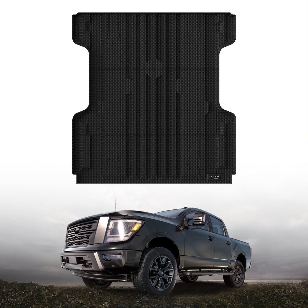 LASFIT Fit for 2017-2024 Nissan Titan 67.0 inches Heavy Duty Truck Bed Mats, Not Fit Drop-in liners, Not Fit Equipped Truck