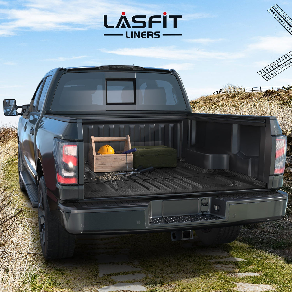 LASFIT Fit for 2017-2024 Nissan Titan 67.0 inches Heavy Duty Truck Bed Mats, Not Fit Drop-in liners, Not Fit Equipped Truck