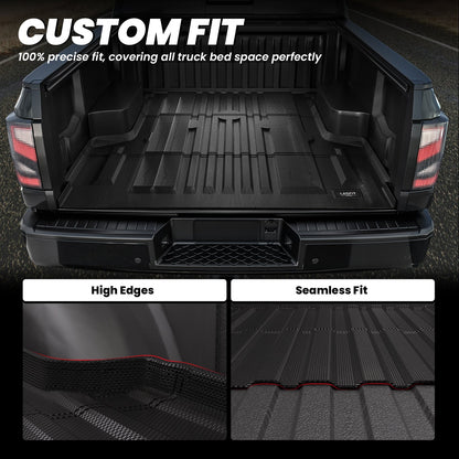 LASFIT Fit for 2017-2024 Nissan Titan 67.0 inches Heavy Duty Truck Bed Mats, Not Fit Drop-in liners, Not Fit Equipped Truck