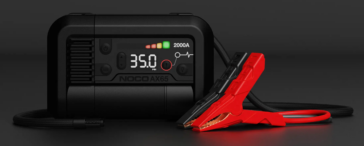 Noco AX65 2000A Boost Air Jump Starter and 67LPM 100PSI Air Compressor