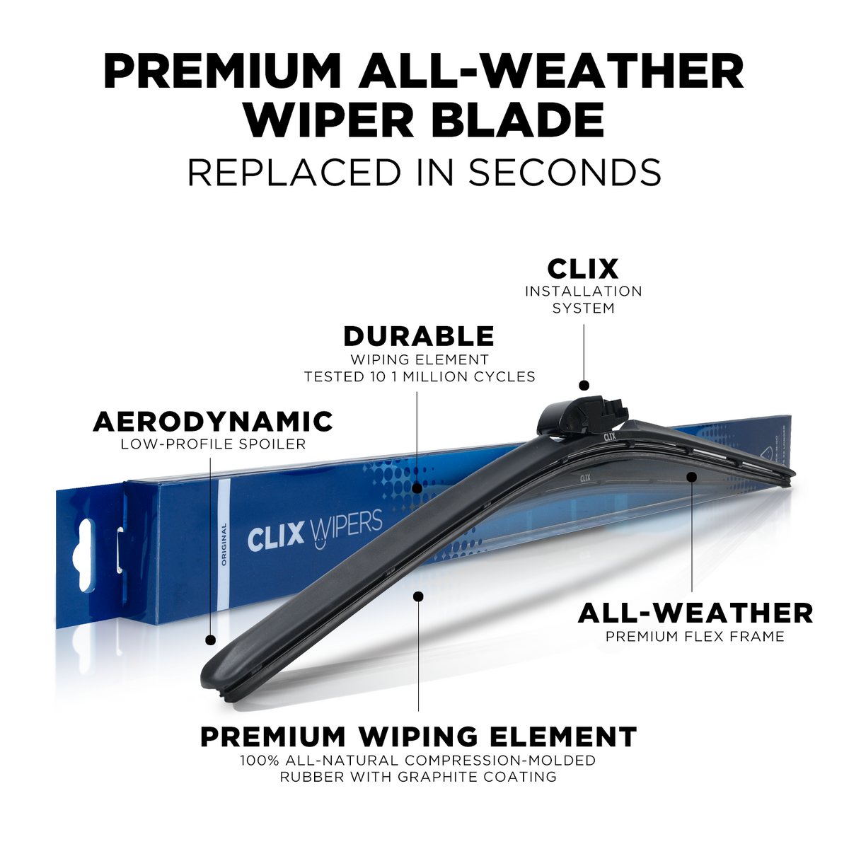 Clix Wipers Toyota FJ Cruiser Windshield Wiper Blades