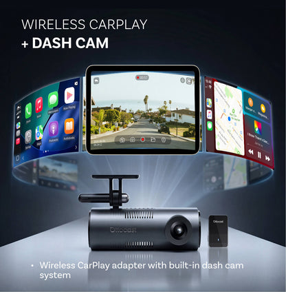 Ottocast OttoSafe Cam 2-in-1 Dash Cam & Wireless CarPlay Adapter