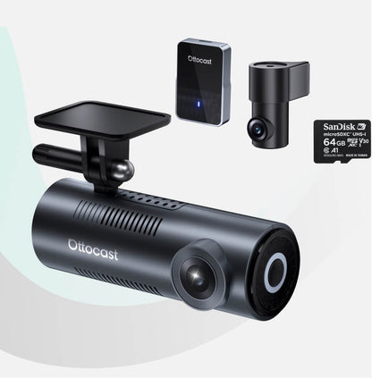 Ottocast OttoSafe Cam 2-in-1 Dash Cam & Wireless CarPlay Adapter