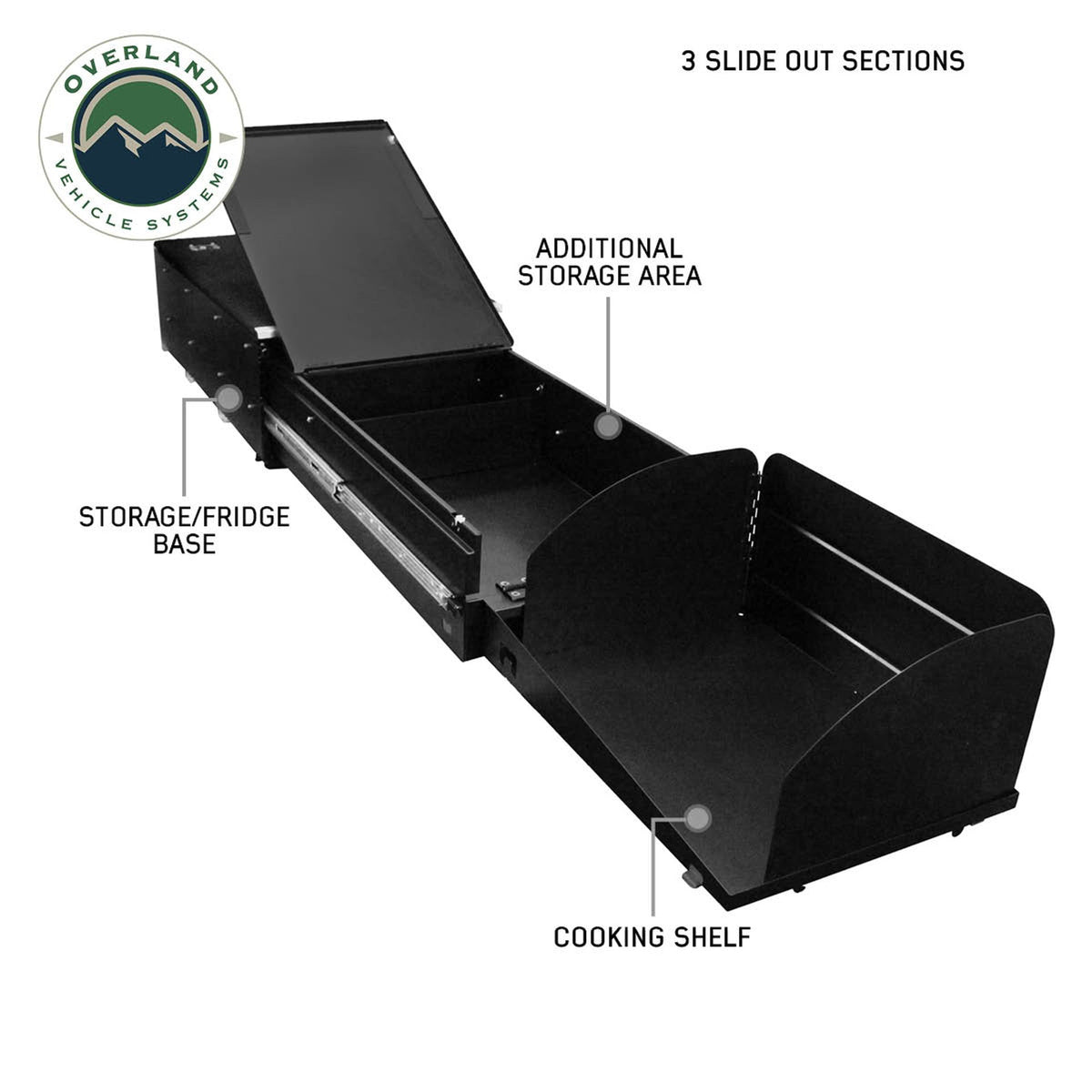Overland Vehicle Systems Cargo Box Kitchen W/Slide Out, Storage Box & Cooking Area