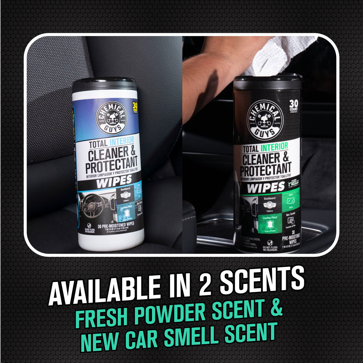 Chemical Guys Total Interior Cleaner & Protectant Canister Wipes