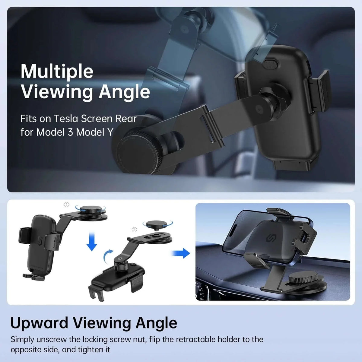 Syncwire Car Mount for Universal Dashboard & Tesla Screen