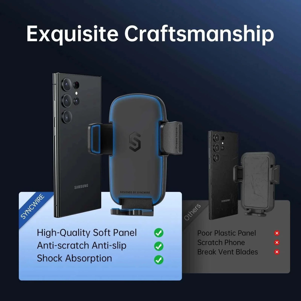 Syncwire Car Mount for Universal Dashboard & Tesla Screen