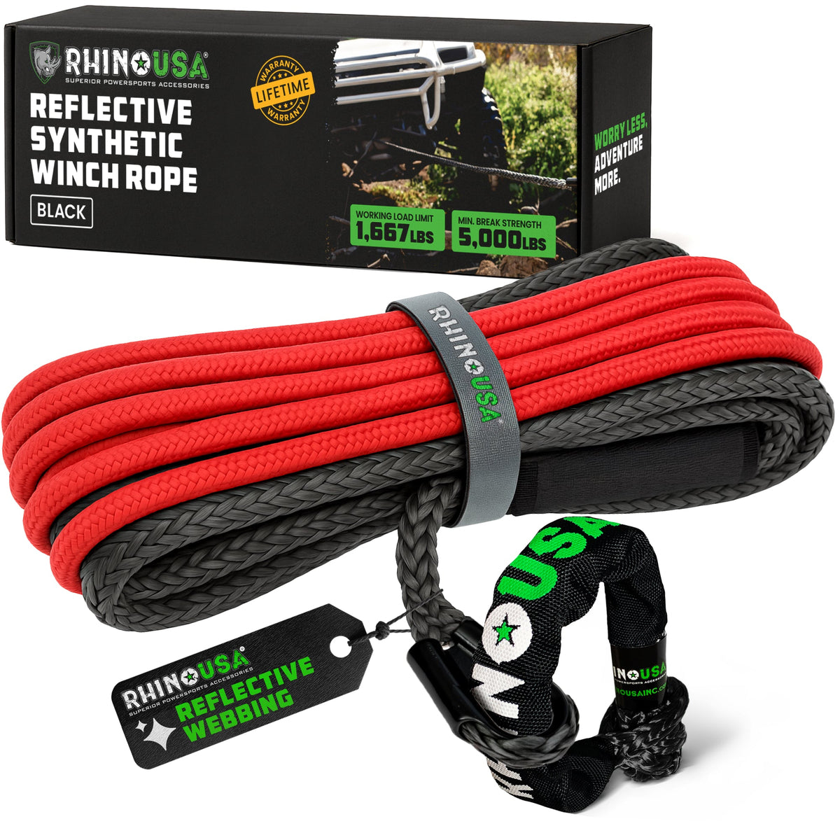 Rhino USA Synthetic Winch Rope