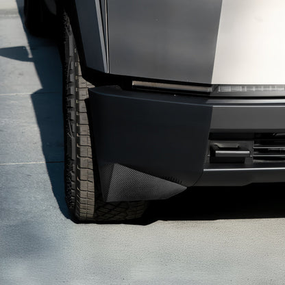 Yeslak Real Carbon Fiber Tesla Cybertruck Wheel Fairings (Mud Flaps) Overlay – Sleek Exterior Upgrade