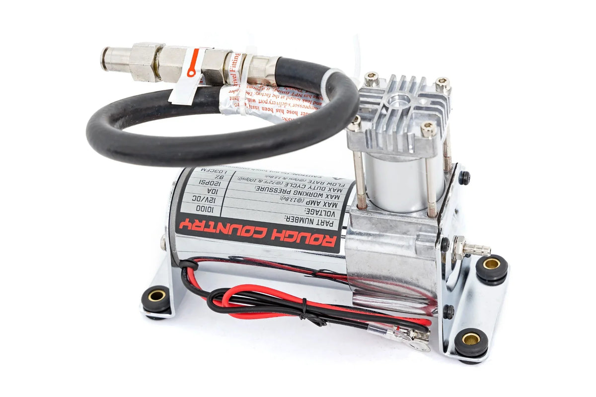 Rough Country Onboard Air Bag Compressor Kit w/Gauge