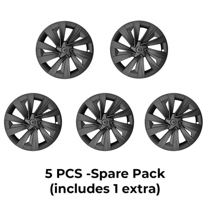 Yeslak Tesla Model Y Juniper 19" Crossflow Wheel Covers | Helix Style ABS Polymer Curb Rash Protectors (2025+)