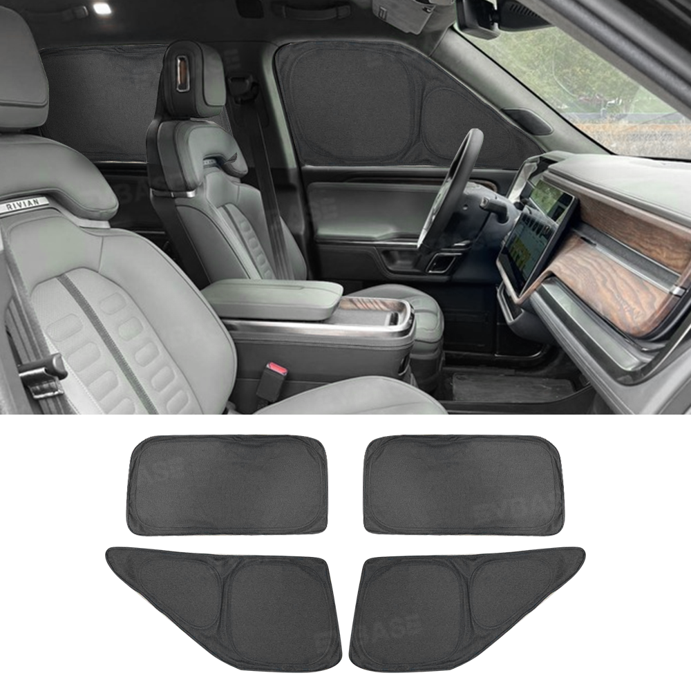 EVBASE Side Window Sunshade for Rivian R1S Reflective Foldable Sun Visor Protector Blocks UV Rays