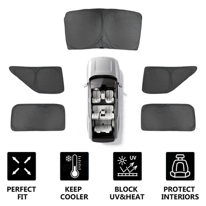 EVBASE Side Window Sunshade for Rivian R1S Reflective Foldable Sun Visor Protector Blocks UV Rays