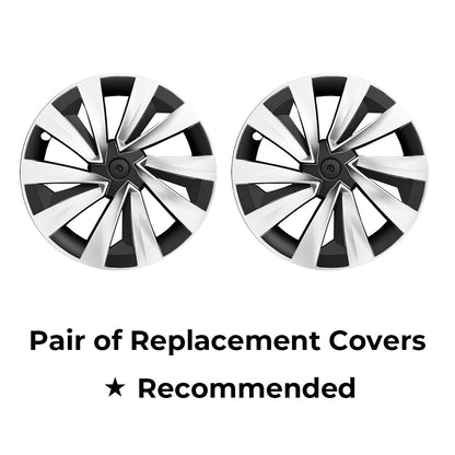 Yeslak Tesla Model Y Juniper 19" Crossflow Wheel Covers | Helix Style ABS Polymer Curb Rash Protectors (2025+)