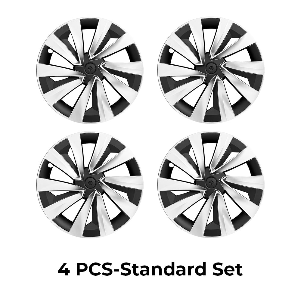 Yeslak Tesla Model Y Juniper 19" Crossflow Wheel Covers | Helix Style ABS Polymer Curb Rash Protectors (2025+)