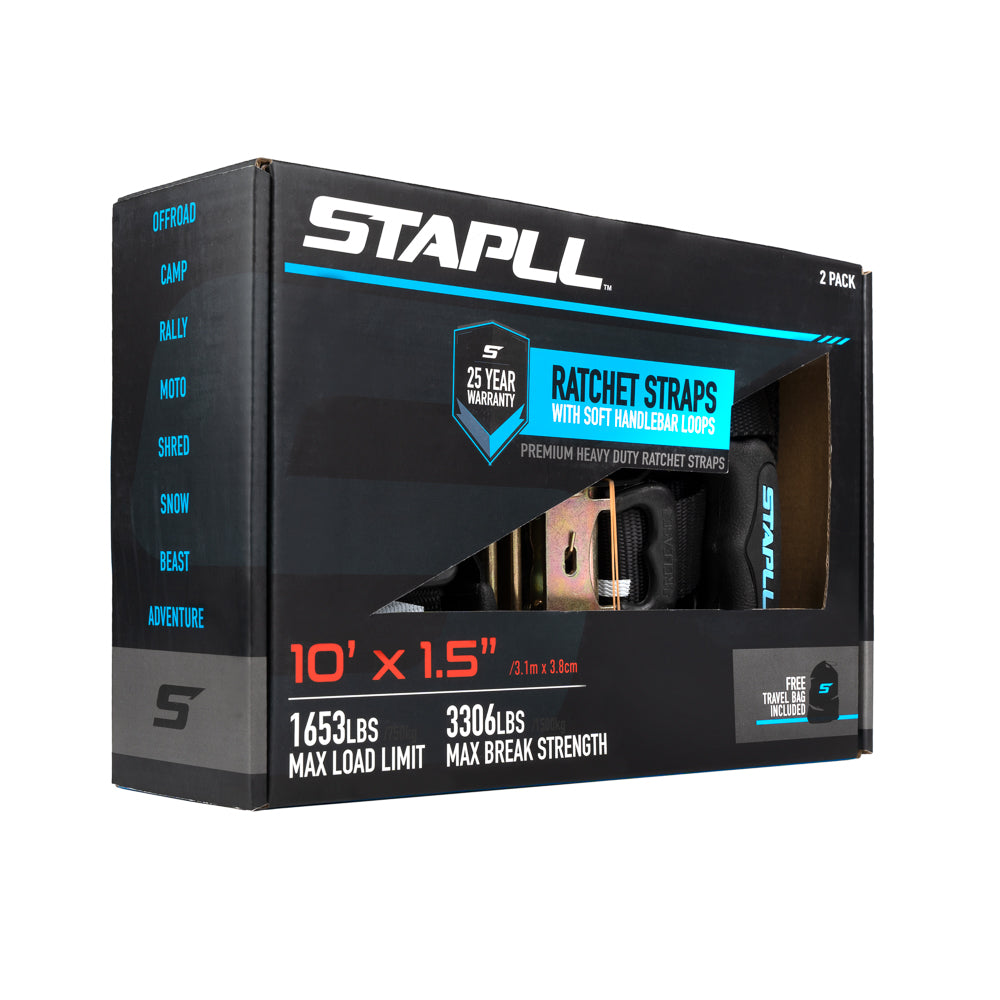 STAPLL 1.5" X 10' HD Ratchet Strap Set (2-Pack)