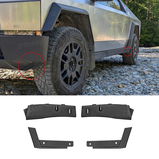 EVBASE Cybertruck Wheel Fairing Delete Covers Off-Road Protection Mud Flaps No Drilling Splash Guards