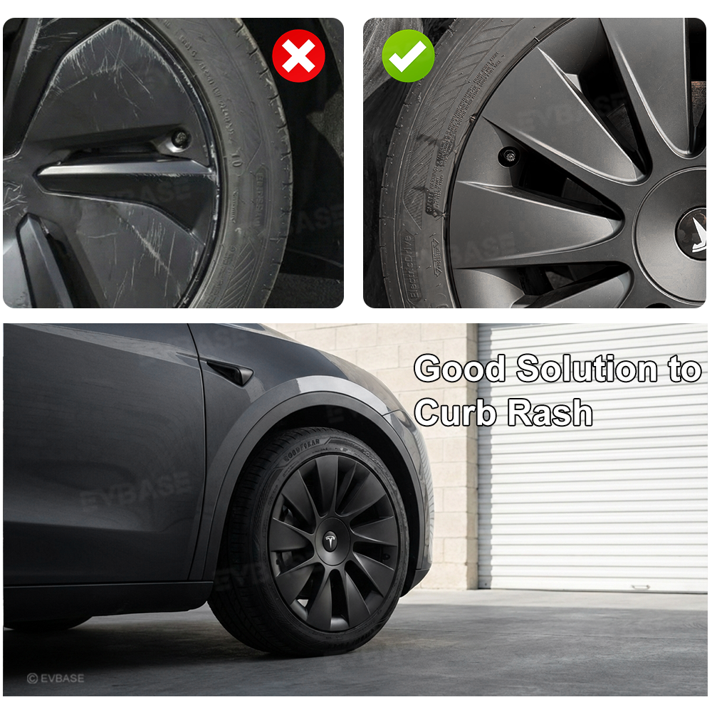 EVBASE Model Y Juniper 19" Wheel Covers Induction Style Aero Hubcaps for Tesla