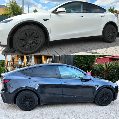 EVBASE Model Y Juniper Standard 18" Wheel Covers for Tesla Aperture Wheels Induction Style Hubcaps