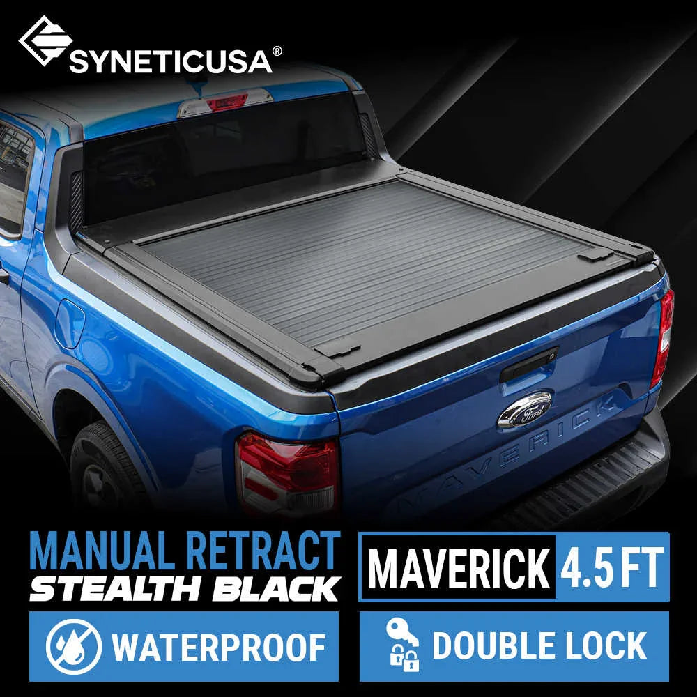 [Stealth Black] SYNETICUSA® MRB Retractable PRO Tonneau Cover