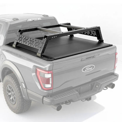 SYNETICUSA Off-Road Essential Duo - Soft Roll-Up Tonneau Cover + R3 Overland Rack