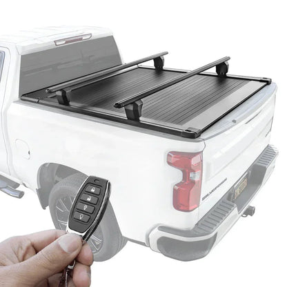 SYNETICUSA [2-in-1 Bundle] Toyota Tacoma Retractable Tonneau Cover w/ Rack System