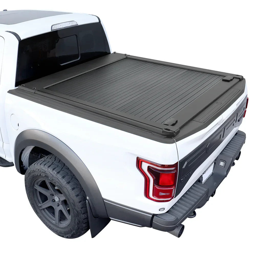 SYNETICUSA Explore Starter Kit - MR Retractable PRO Tonneau Cover + 8 Pcs Truck Bed Light Kit
