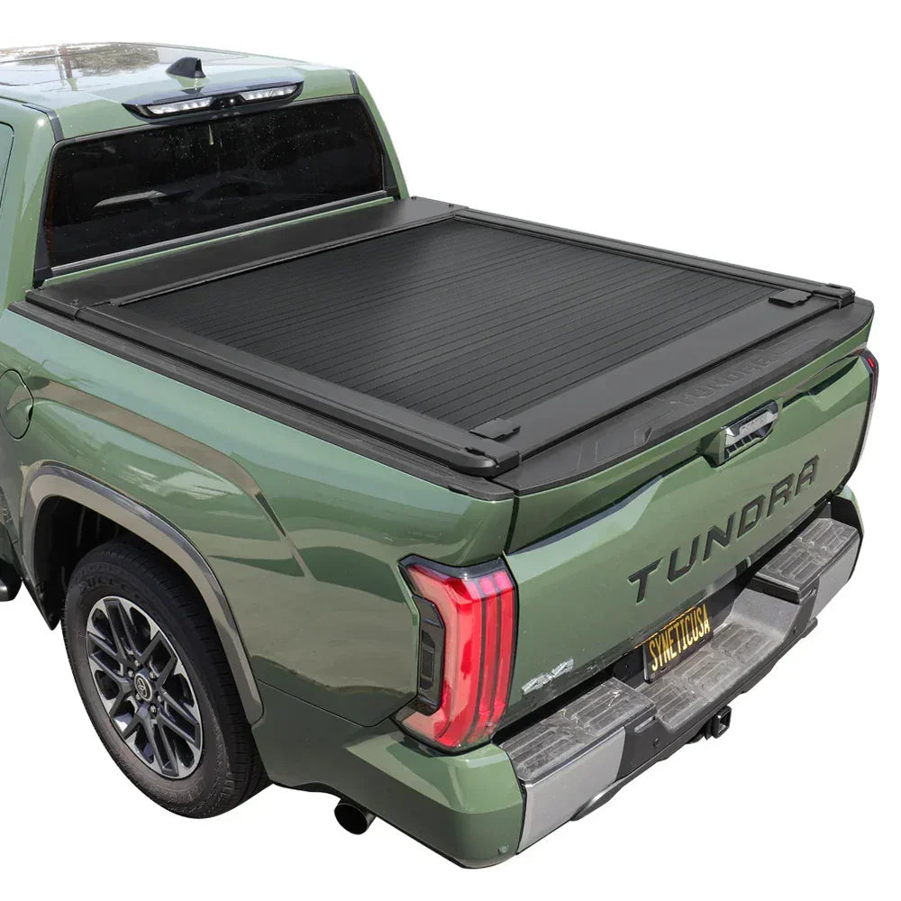 SYNETICUSA Explore Starter Kit - MR Retractable PRO Tonneau Cover + 8 Pcs Truck Bed Light Kit