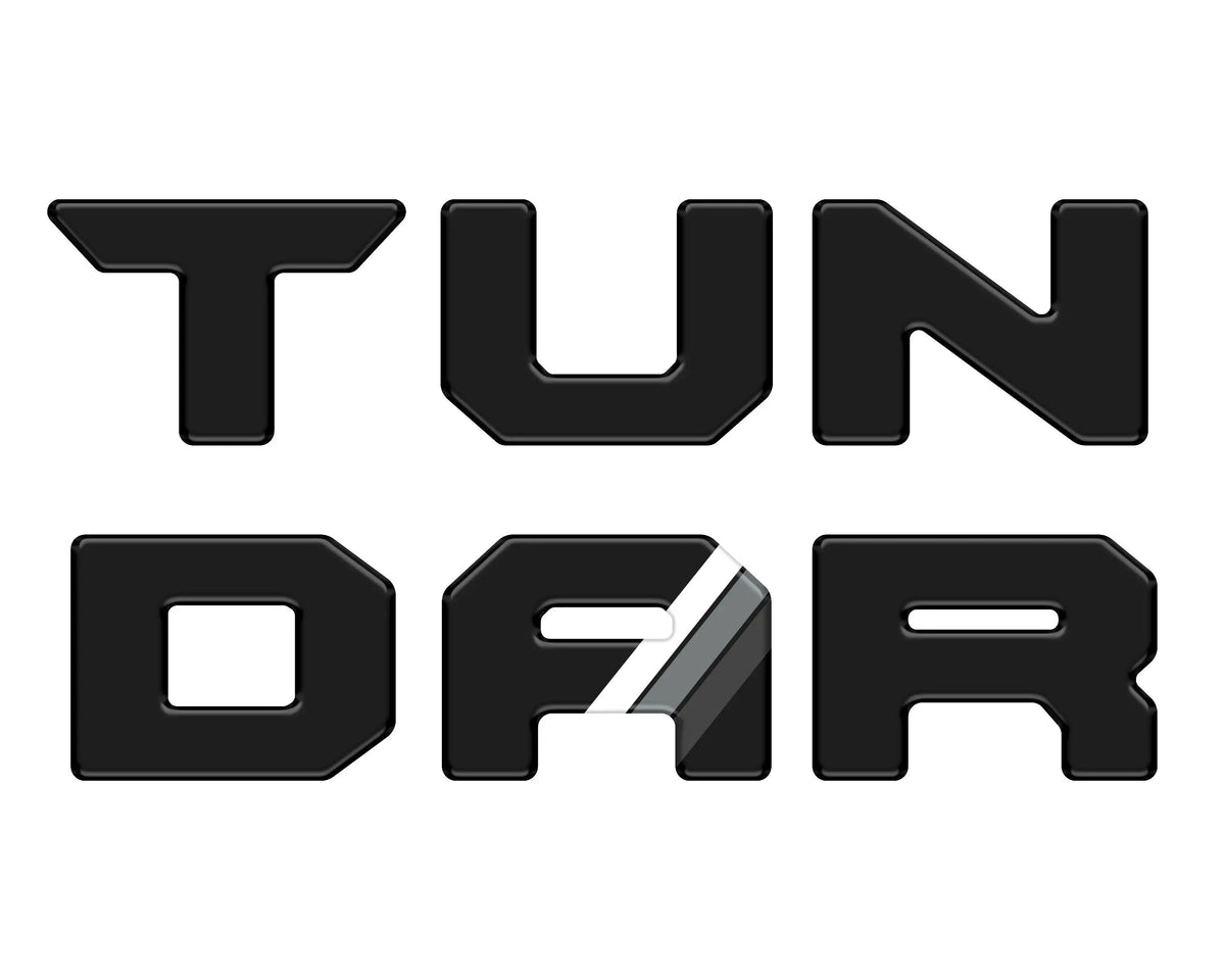 Tufskinz.com Bed Rail Tailgate Letter Overlays Fits 2022-2027 Toyota Tundra